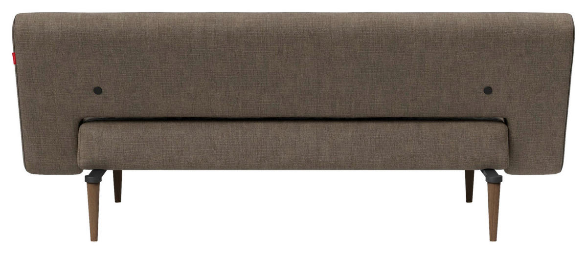 SCHLAFSOFA Flachgewebe Braun  - Eiche dunkel/Braun, Design, Holz/Textil (200/81/95cm) - Innovation