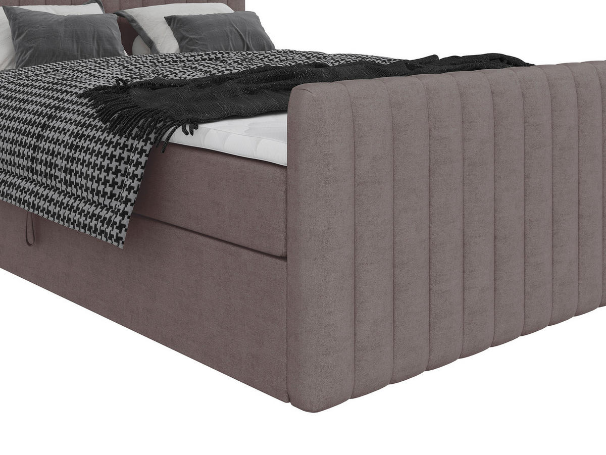 BOXBETT 140/200 cm  Braun  - Schwarz/Braun, Basics, Kunststoff/Textil (140/200cm) - Carryhome