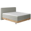 BOXSPRINGBETT 180/200 cm  in Graubraun  - Graubraun/Schwarz, Natur, Holz/Textil (180/200cm) - Valnatura