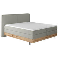 BOXSPRINGBETT 160/200 cm  in Graubraun  - Graubraun/Schwarz, Natur, Holz/Textil (160/200cm) - Valnatura