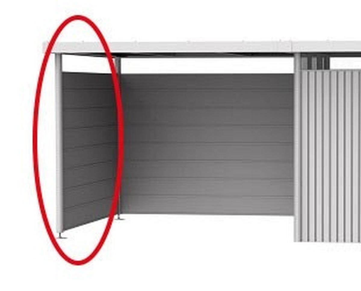 RÜCKWAND 197/181/2,5 cm  - Silberfarben, Basics, Metall (197/181/2,5cm) - Biohort