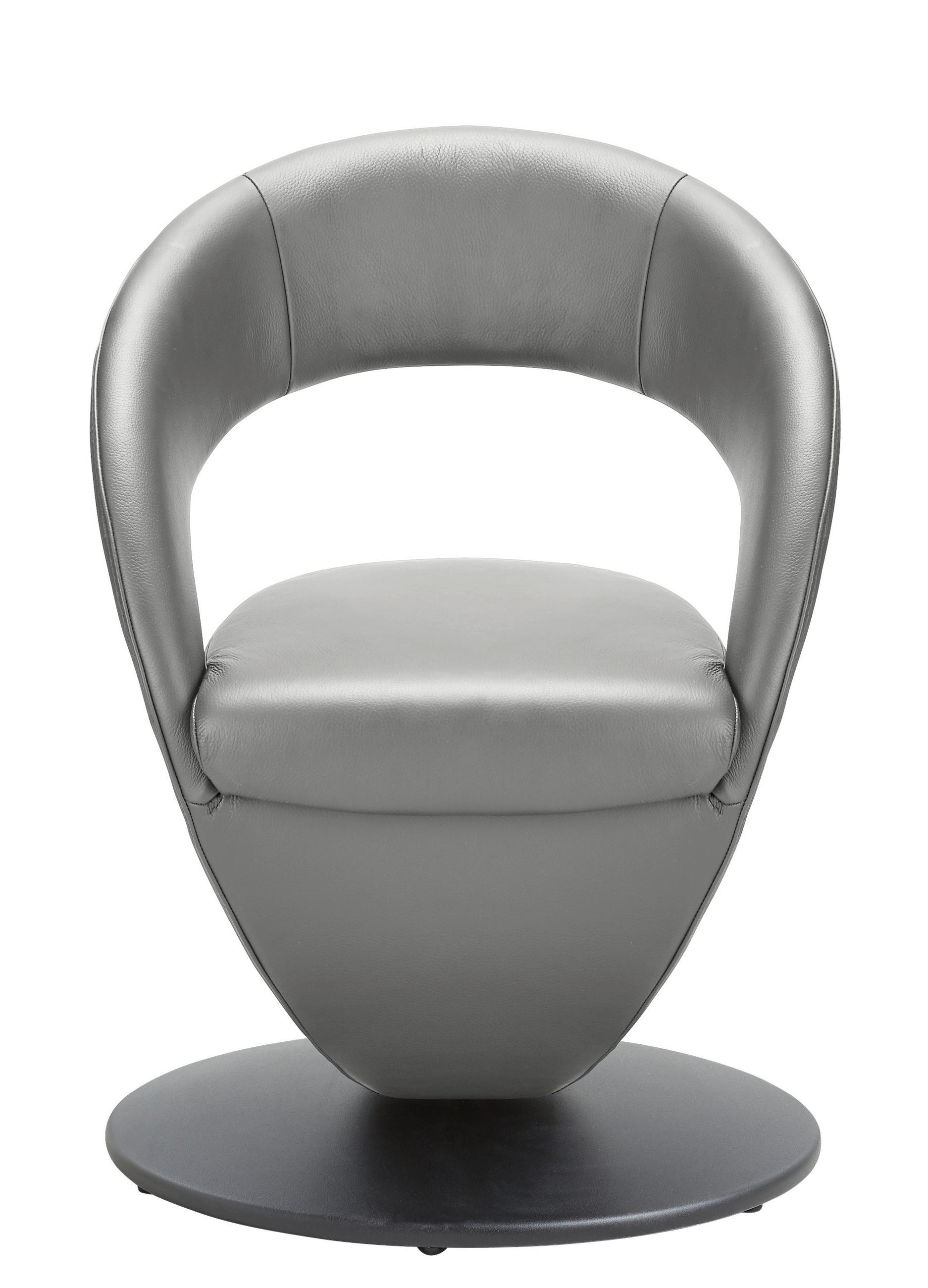 STUHL drehbar - Hellgrau/Schwarz, Design, Textil/Metall (62/86/61cm) - Moderano