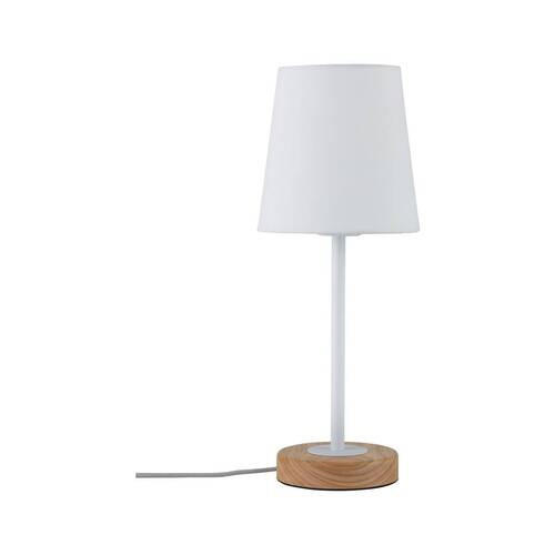 TISCHLEUCHTE 15,5/40 cm   - Weiß/Braun, Design, Holz/Textil (15,5/40cm) - Paulmann