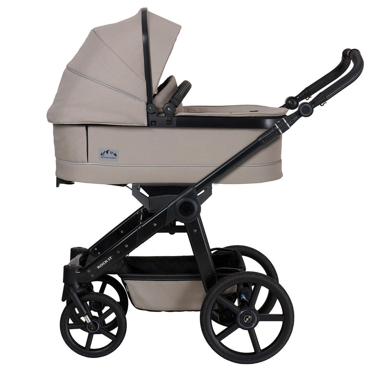 KINDERWAGENSET ROCK IT HB Outdoor  - Karamell/Schwarz, Basics, Textil/Metall (102/58/120cm) - Hartan