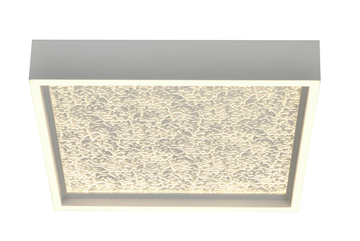 LED-DECKENLEUCHTE Bormes 40/40/6,5 cm  - Weiß, Design, Kunststoff/Metall (40/40/6,5cm)