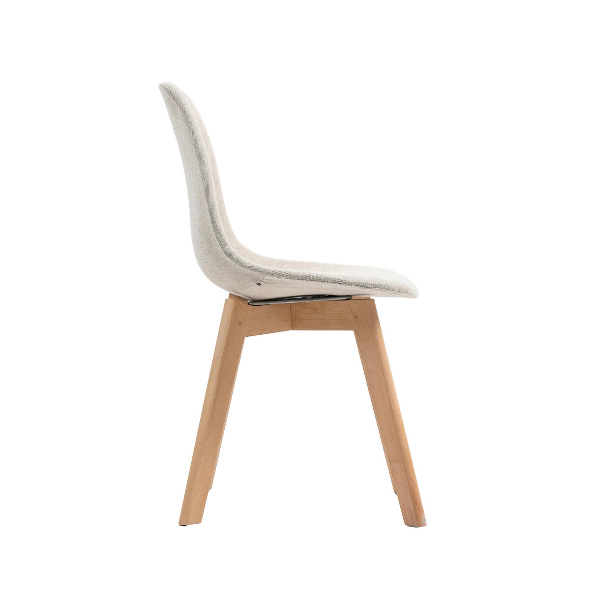 STUHL-SET 4 Stück  in Edelstahl  - Beige, MODERN, Holz/Kunststoff (47/83/53cm) - MID.YOU