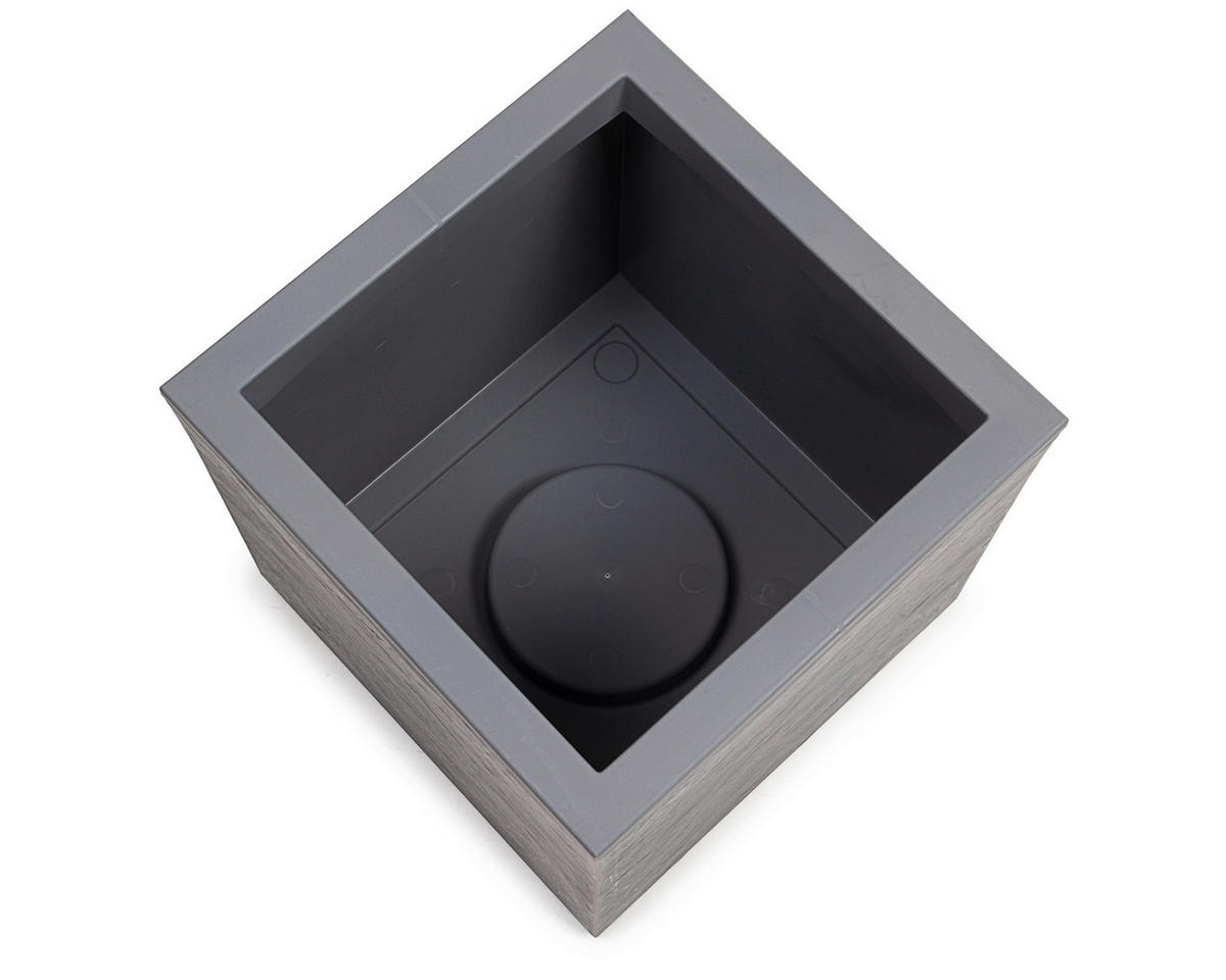 BLUMENKASTEN  - Grau, Basics, Kunststoff (30/30/30cm)