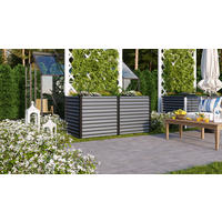 HOCHBEET 96,2/85,8/187,7 cm  - Anthrazit/Schwarz, Basics, Metall (96,2/85,8/187,7cm)