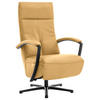 RELAXSESSEL in Leder Gelb  - Gelb/Schwarz, Design, Leder/Metall (76/112/83cm) - Beldomo Speed