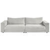 3-SITZER-SOFA in Cord Graubraun  - Graubraun/Schwarz, Design, Kunststoff/Textil (290/86/127cm) - Lomoco