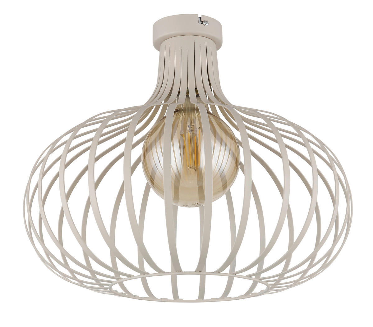 DECKENLEUCHTE MATEO 40/35 cm   - Sandfarben/Creme, Basics, Metall (40/35cm) - Globo