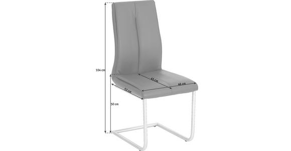 SCHWINGSTUHL in Metall, Textil Edelstahlfarben, Rot - Edelstahlfarben/Rot, Design, Textil/Metall (46/104/53cm) - Dieter Knoll