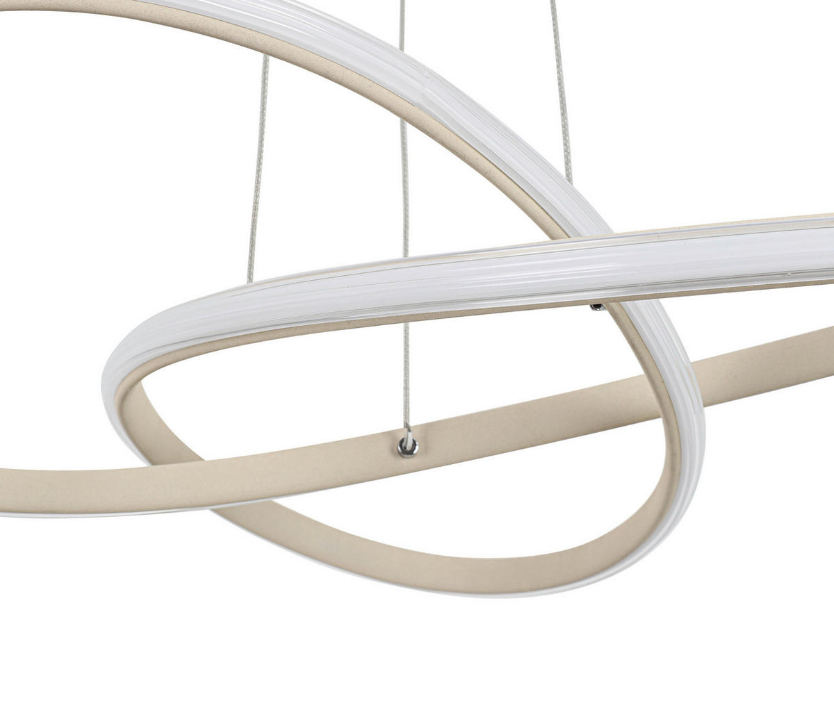 LAMPĂ SUSPENDATĂ CU LED 55/120 cm  - culoare crom/nisipiu, Design, plastic/metal (55/120cm) - Novel