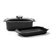 BRÄTER  - Klar/Schwarz, Basics, Glas/Metall (34,5/24,5/12,2cm) - Homeware Profession.