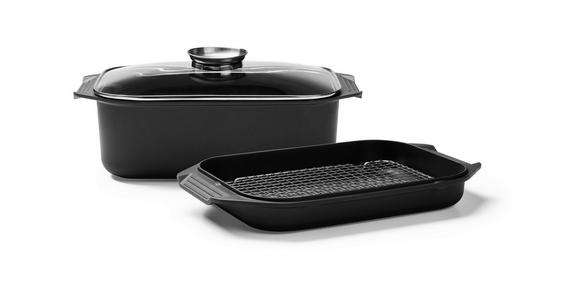 BRÄTER  - Klar/Schwarz, Basics, Glas/Metall (34,5/24,5/12,2cm) - Homeware Profession.