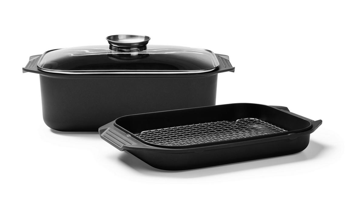 BRÄTER  - Klar/Schwarz, Basics, Glas/Metall (34,5/24,5/12,2cm) - Homeware Profession.