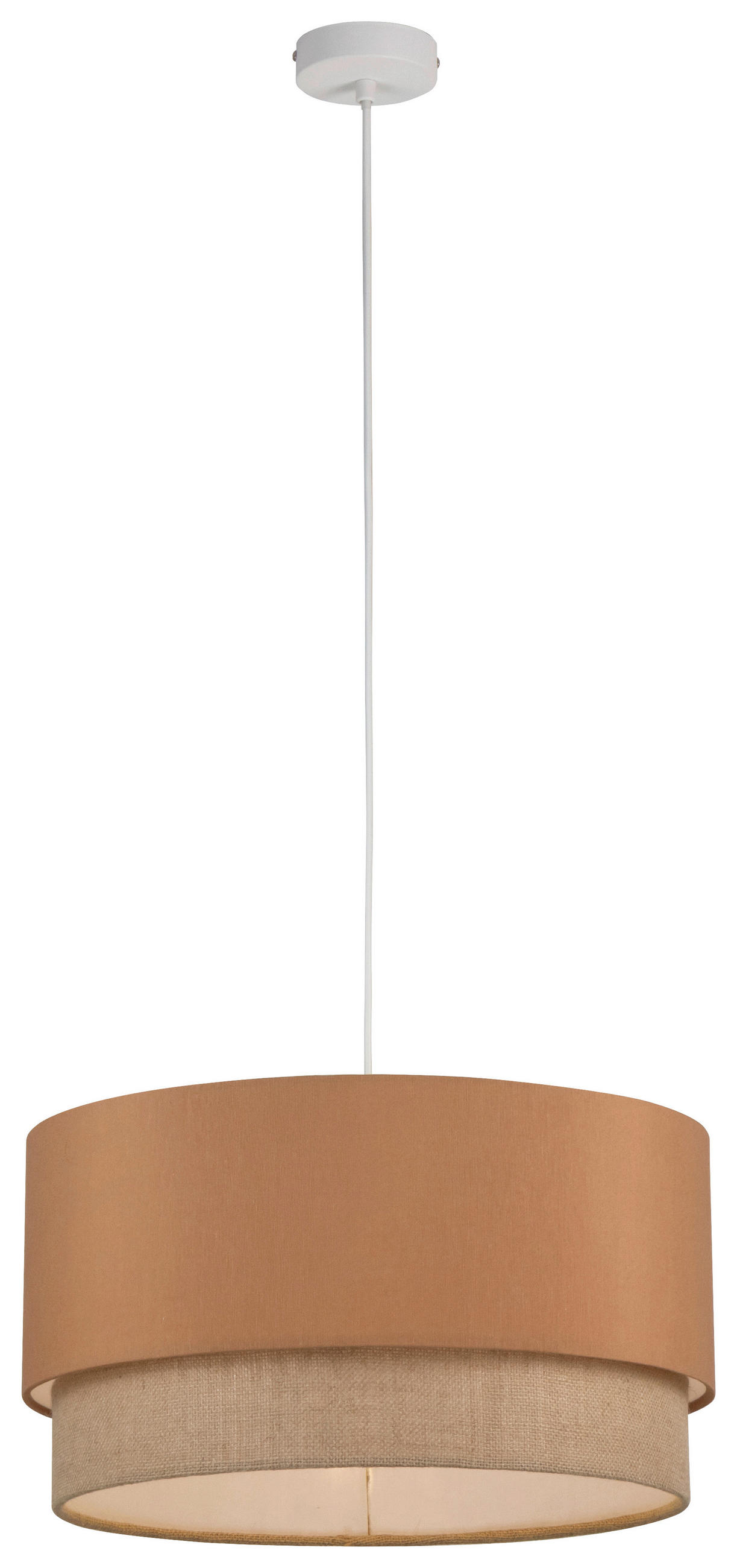 HÄNGELEUCHTE 45/120 cm  - Naturfarben/Mokka, Trend, Kunststoff/Textil (45/120cm) - Collett's Monde