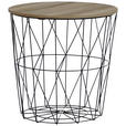 BEISTELLTISCH in Holz, Metall, Holzwerkstoff 40/40/41 cm  - Schwarz/Naturfarben, Design, Holz/Holzwerkstoff (40/40/41cm) - Ambia Home