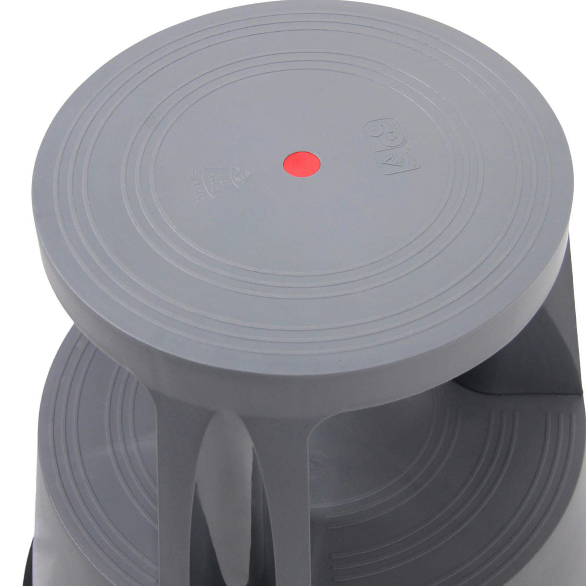 TRITTHOCKER Dunkelgrau  - Dunkelgrau, MODERN, Kunststoff (48/43/48cm) - MID.YOU