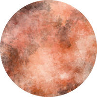 VINTAGE-TEPPICH 200 cm Cortea Onirah Terracotta, Rotbraun, Roségold rund  - Rotbraun/Roségold, Design, Kunststoff/Textil (200cm) - Lindorug