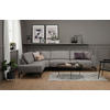 ECKSOFA Cosy Sandfarben Samt  - Sandfarben/Schwarz, Design, Textil/Metall (213/296cm) - SENSOO