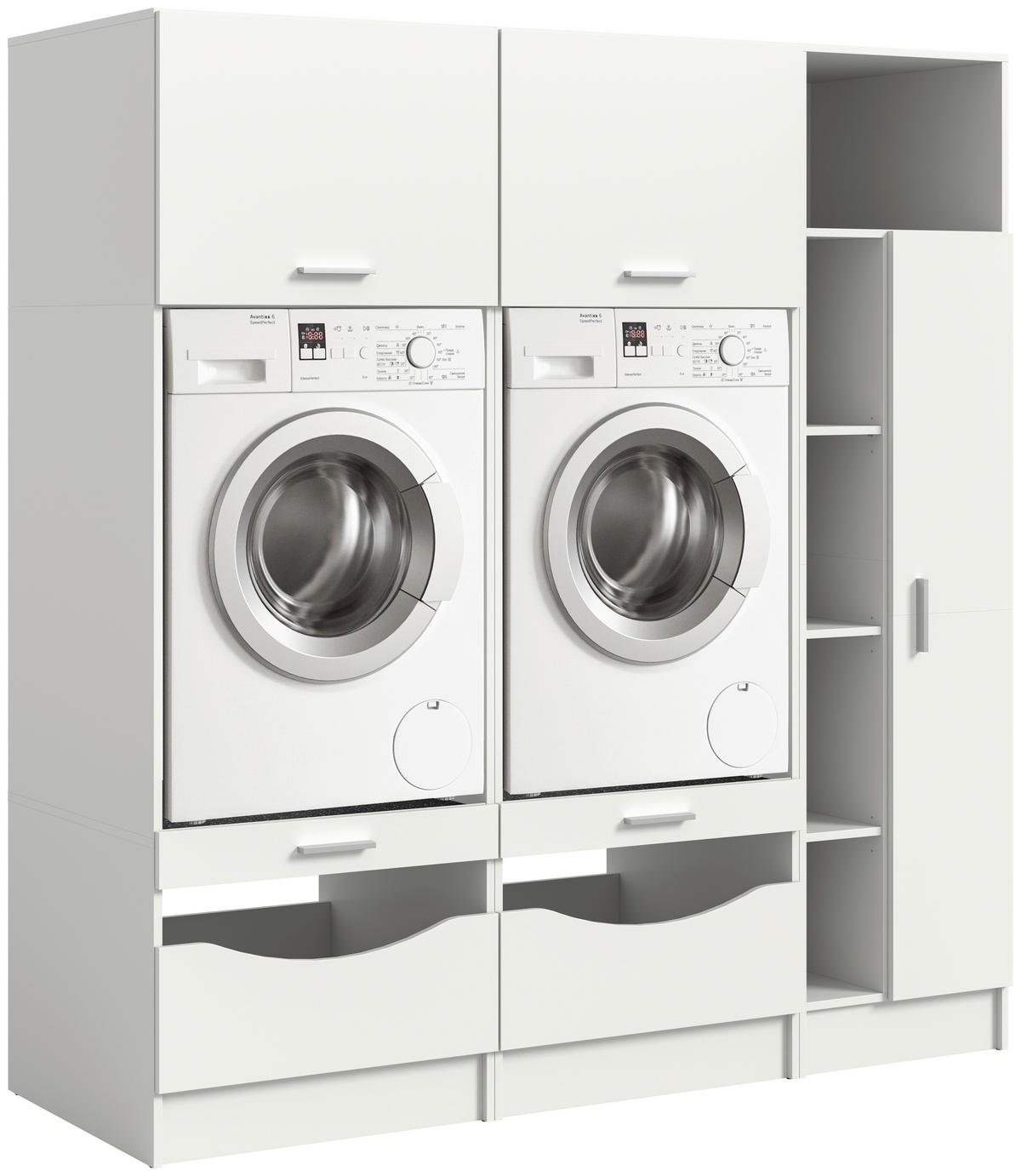 HAUSWIRTSCHAFTSRAUM 183/195/68 cm  in Weiß  - Weiß, Basics, Holzwerkstoff (183/195/68cm) - MID.YOU