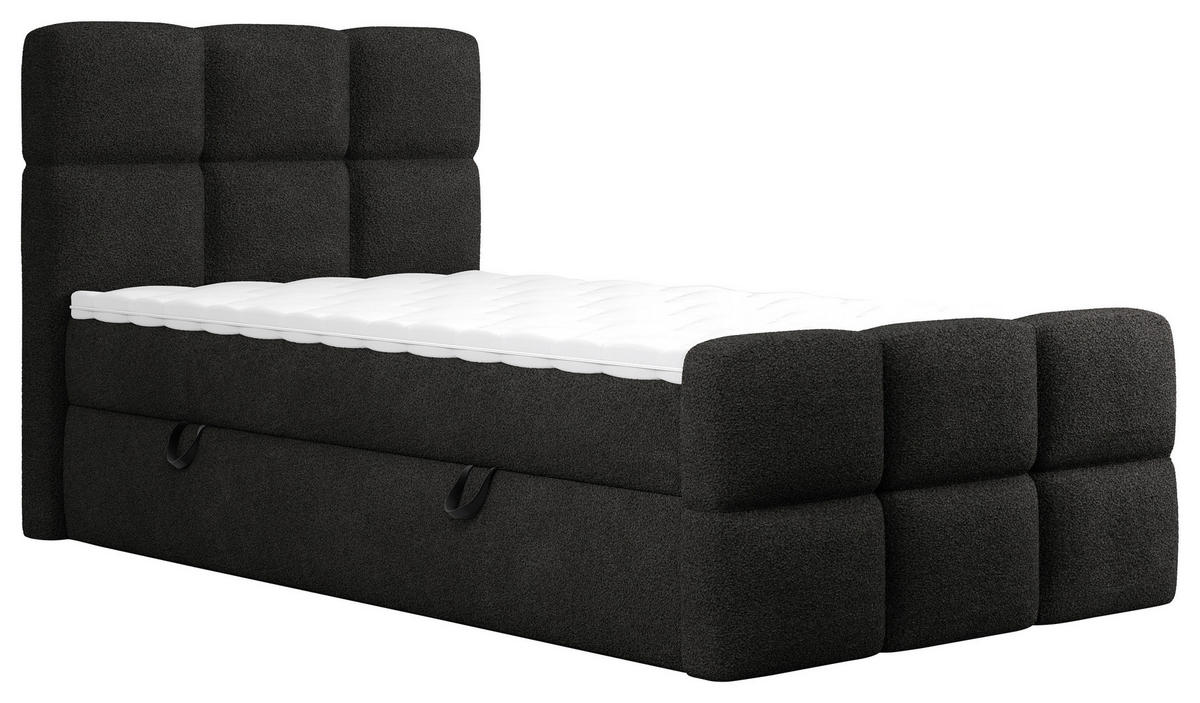 BOXBETT 120/200 cm  in Schwarz  - Schwarz, Design, Holzwerkstoff/Kunststoff (120/200cm) - Xora