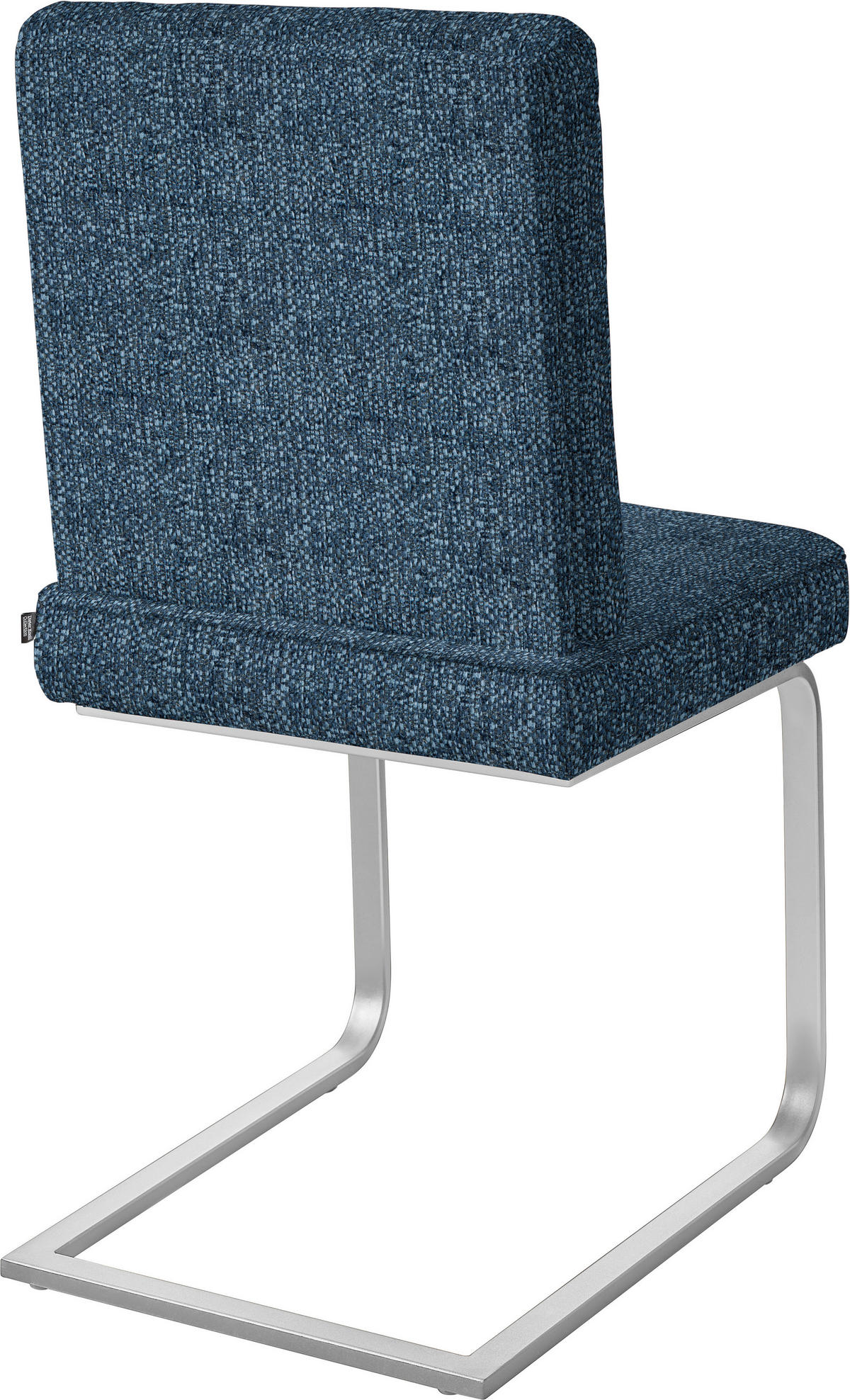SCHWINGSTUHL  in Stahl Chenille  - Chromfarben/Dunkelblau, Design, Textil/Metall (46/92/60cm) - Dieter Knoll