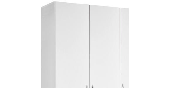 DREHTÜRENSCHRANK in Weiß - Eichefarben/Alufarben, Design, Holzwerkstoff/Kunststoff (121/177/52cm) - Carryhome
