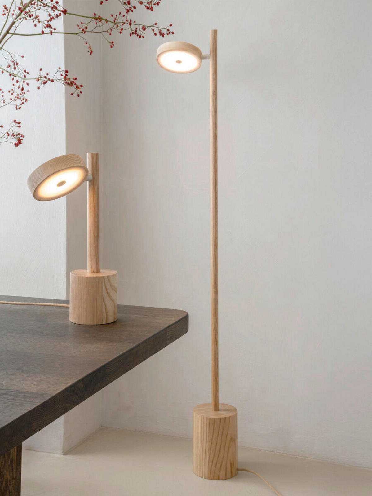 STEHLEUCHTE Good & Mojo 20/20/146 cm  - Eschefarben, Trend, Holz (20/20/146cm) - Good & Mojo