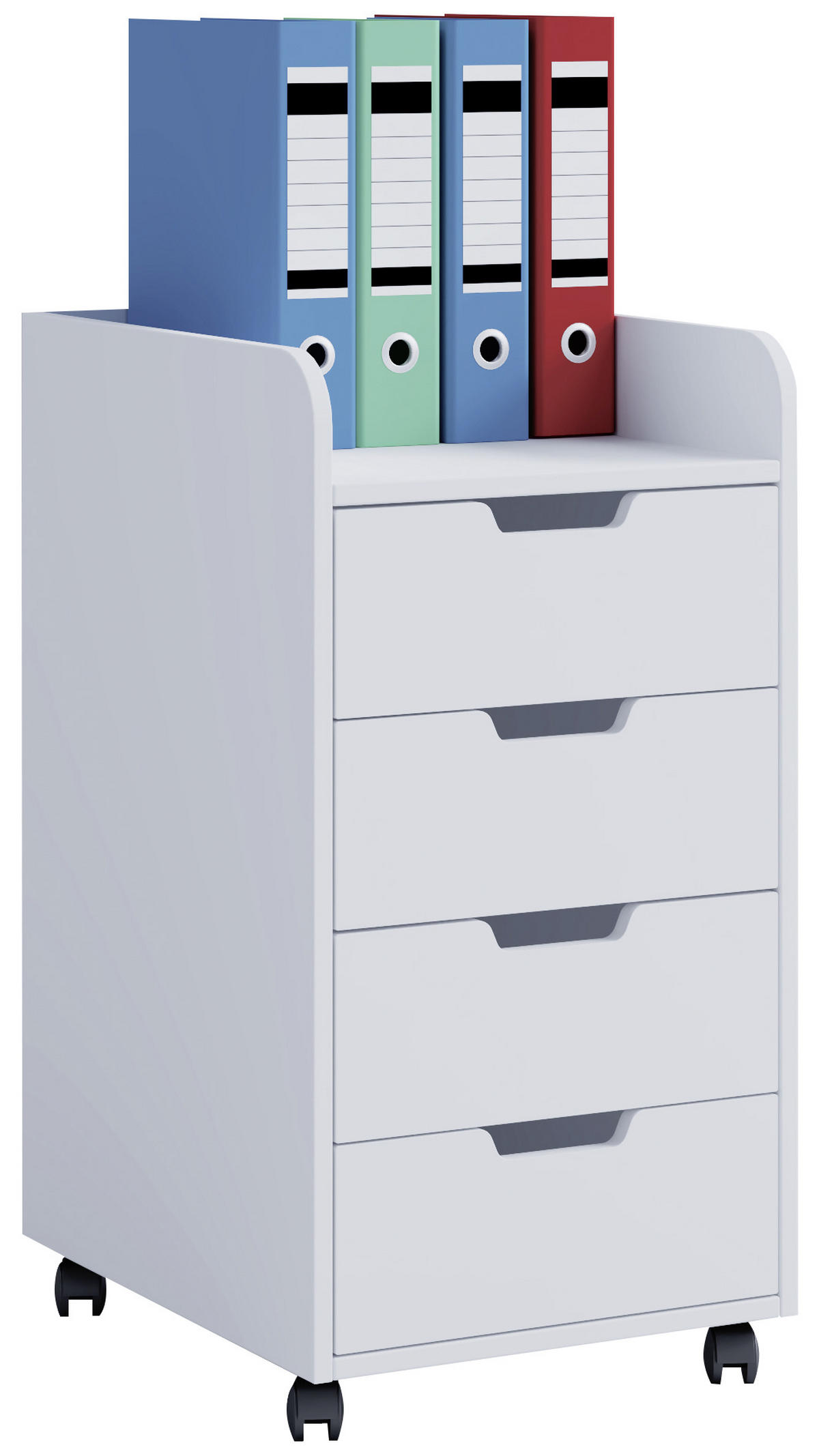 ROLLCONTAINER 40/74/50 cm  - Weiss, Konventionell, Holzwerkstoff/Kunststoff (40/74/50cm) - MID.YOU