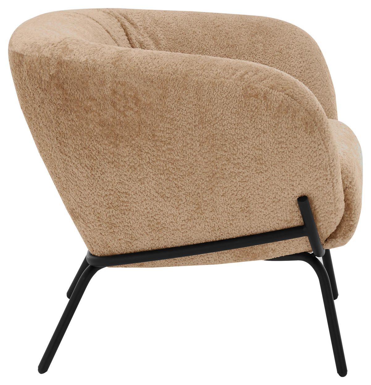 COCKTAILSESSEL Chenille Schwarz, Taupe    - Taupe/Schwarz, Design, Textil/Metall (79/71/74cm) - Lomoco
