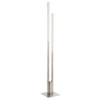 LED-STEHLEUCHTE - Weiss/Nickelfarben, Design, Kunststoff/Metall (28/175,5cm) - Eglo