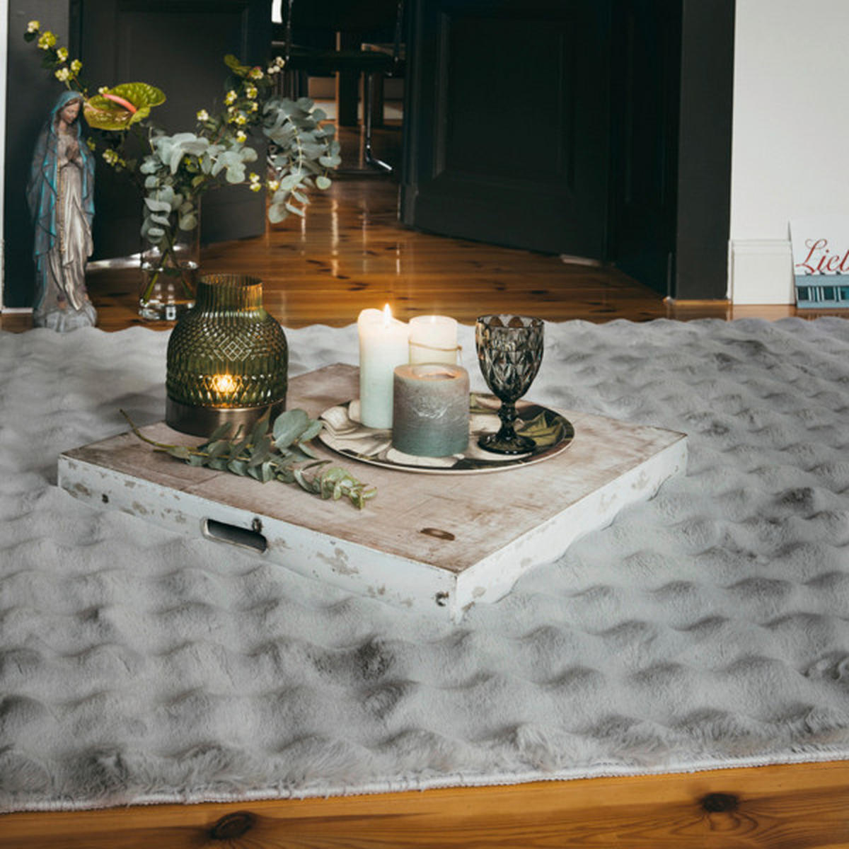 HOCHFLORTEPPICH 200/290 cm My Aspen  - Silberfarben, Konventionell, Textil (200/290cm)