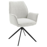 ARMLEHNSTUHL  in Bouclé  - Beige/Schwarz, Design, Textil/Metall (63/91/65cm) - Musterring