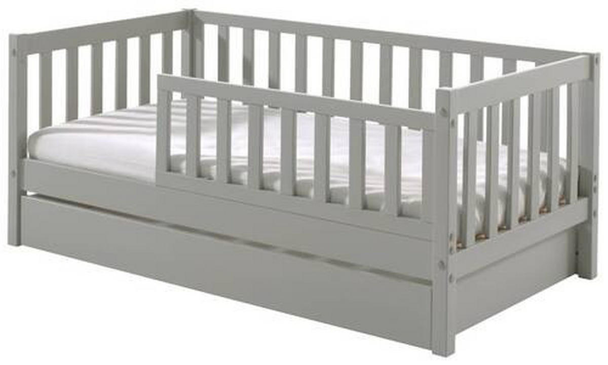 KINDER-/JUNIORBETT - Kieferfarben/Grau, MODERN, Holz (70/140cm) - MID.YOU
