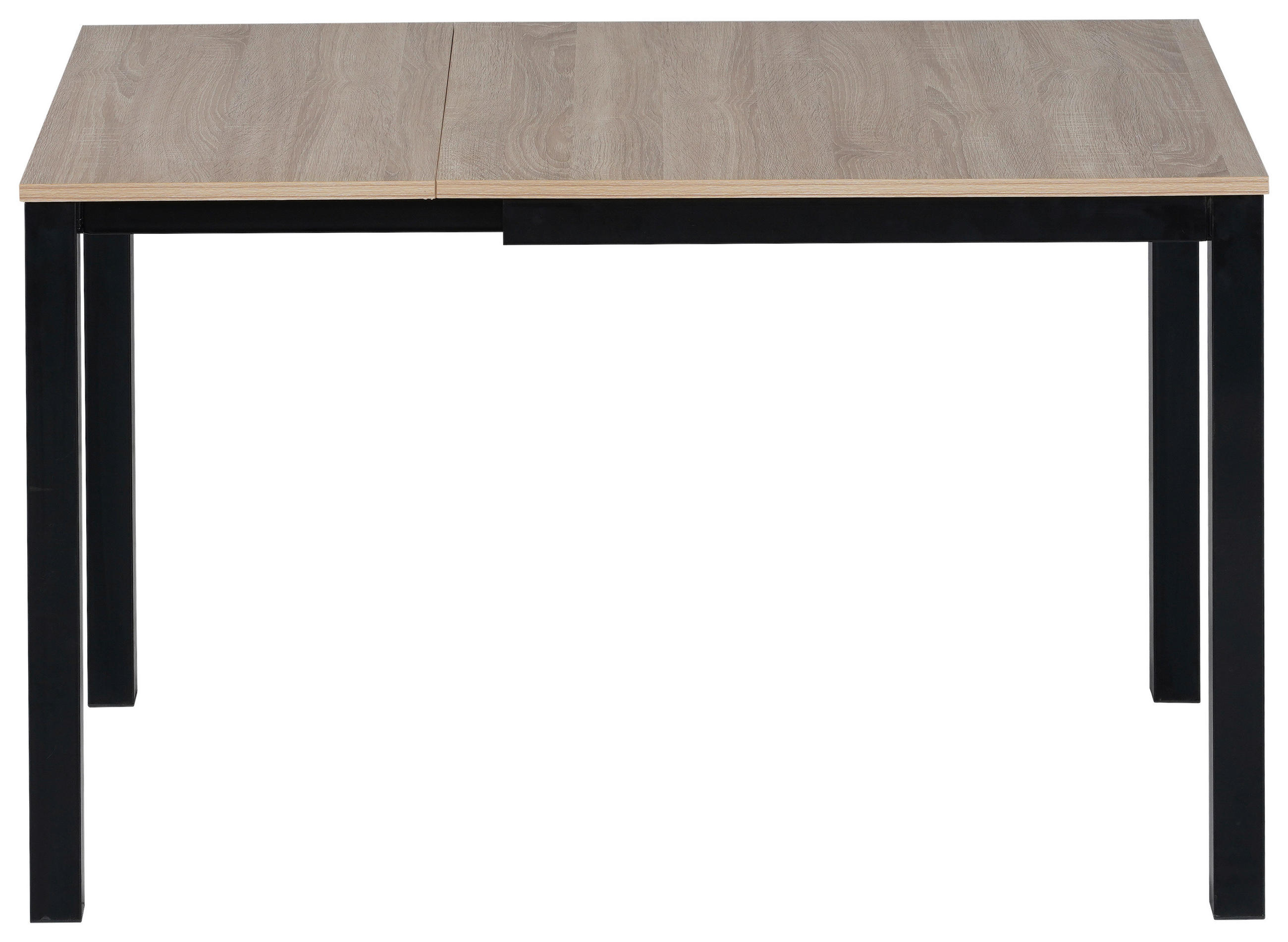 AUSZIEHTISCH in Metall, Holzwerkstoff   - Schwarz/Sonoma Eiche, KONVENTIONELL, Holzwerkstoff/Metall (80-120/76/70cm) - MID.YOU