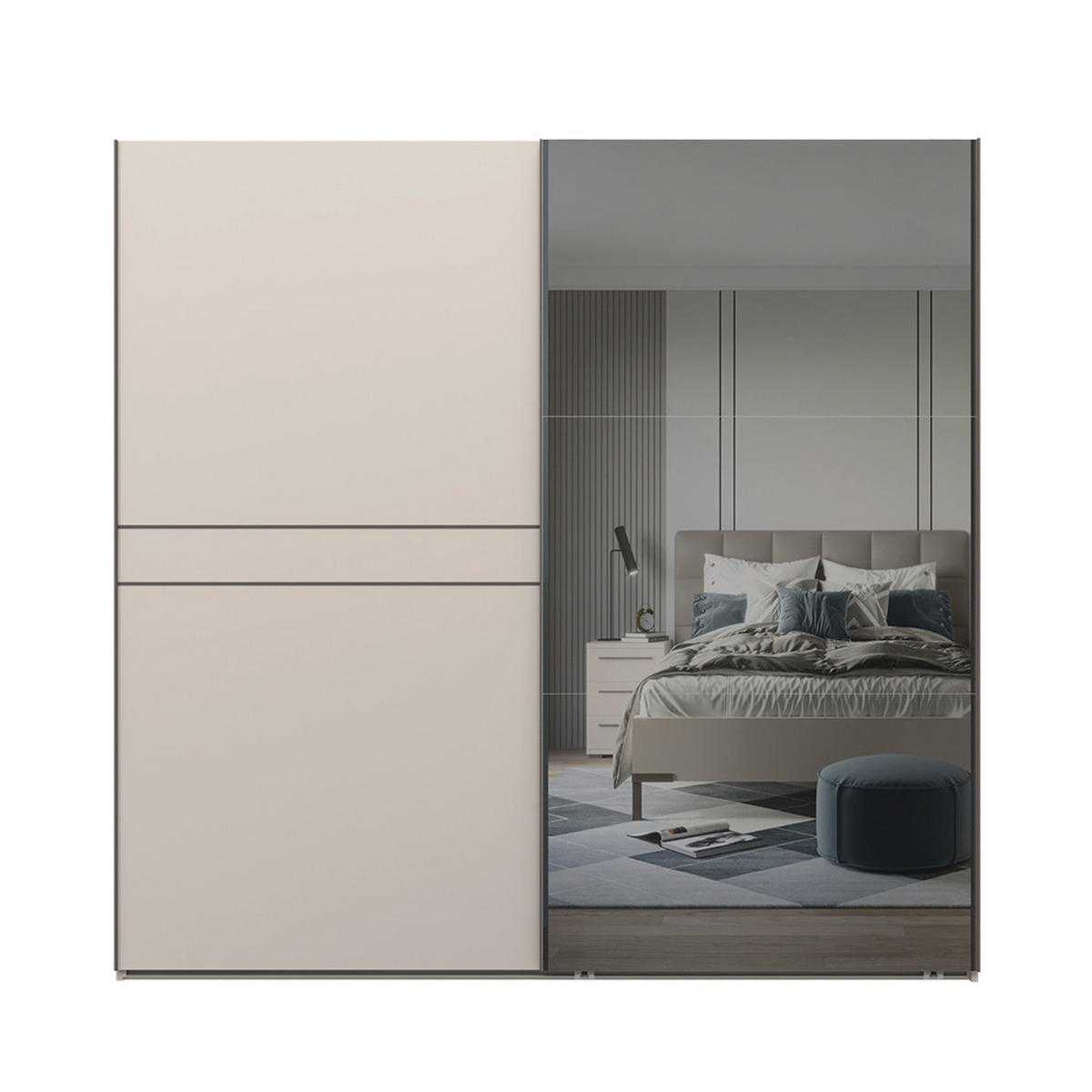 OMARA Z DRSNIMI VRATI,  - kašmir, Design, kovina/leseni material (230/224/61cm) - Hom`in