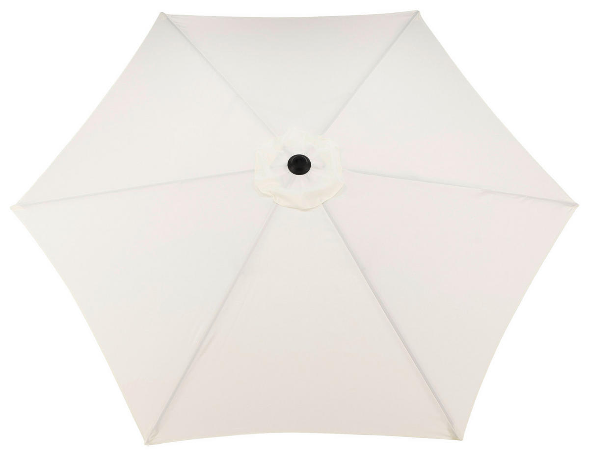 SONNENSCHIRM 300 cm  - Ecru/Grau, KONVENTIONELL, Textil/Metall (300/300cm) - Gardenson
