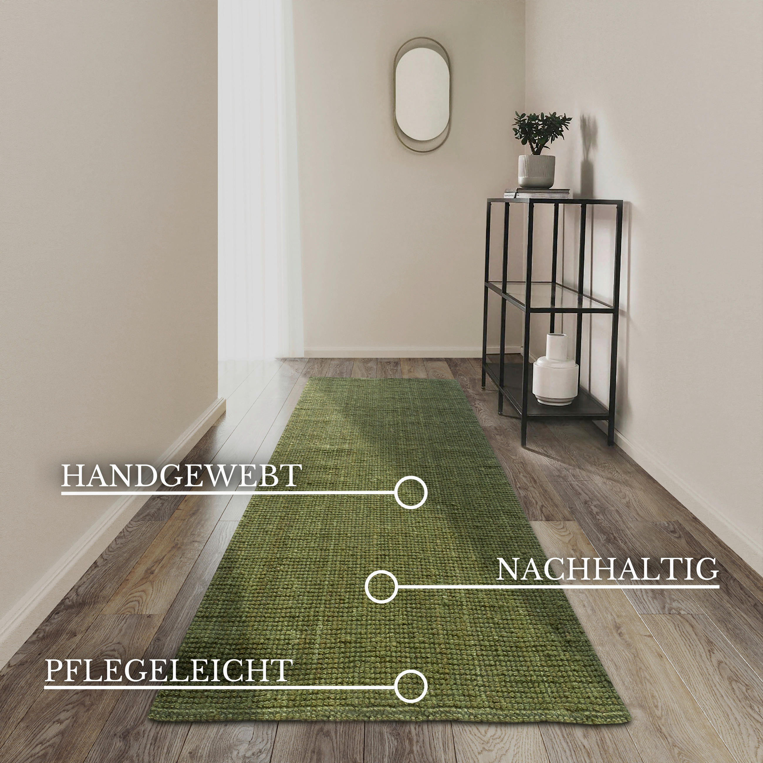 LÄUFER 80/200 cm Kollektion 1791  - Waldgrün, Basics, Textil (80/200cm) - Villeroy & Boch
