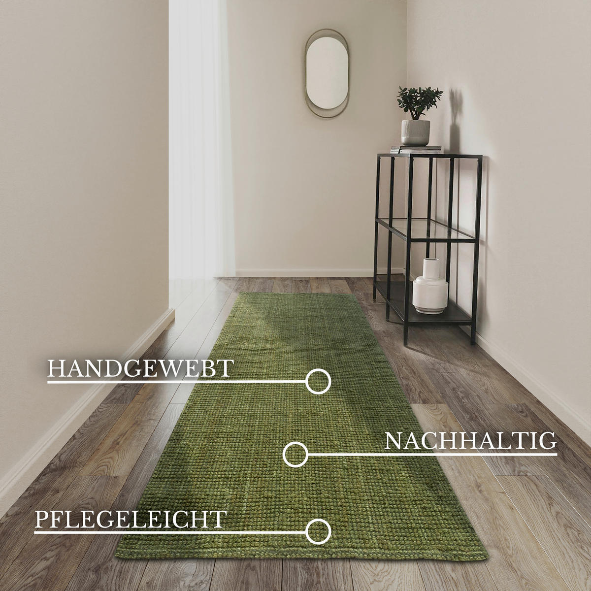 LÄUFER 80/200 cm Kollektion 1791  - Waldgrün, Basics, Textil (80/200cm) - Villeroy & Boch