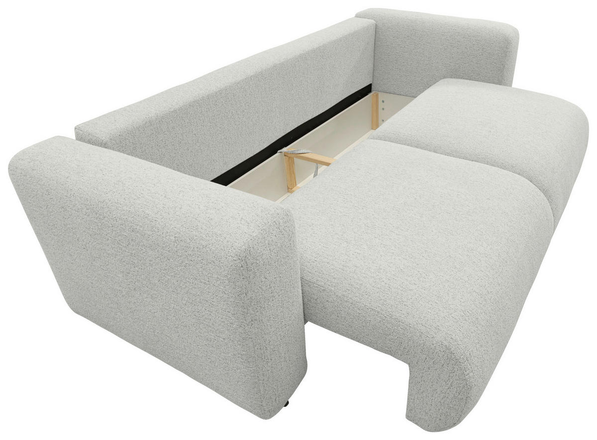SCHLAFSOFA Flachgewebe Naturfarben  inkl.  - Schwarz/Naturfarben, MODERN, Kunststoff/Textil (248/94/109cm) - Carryhome
