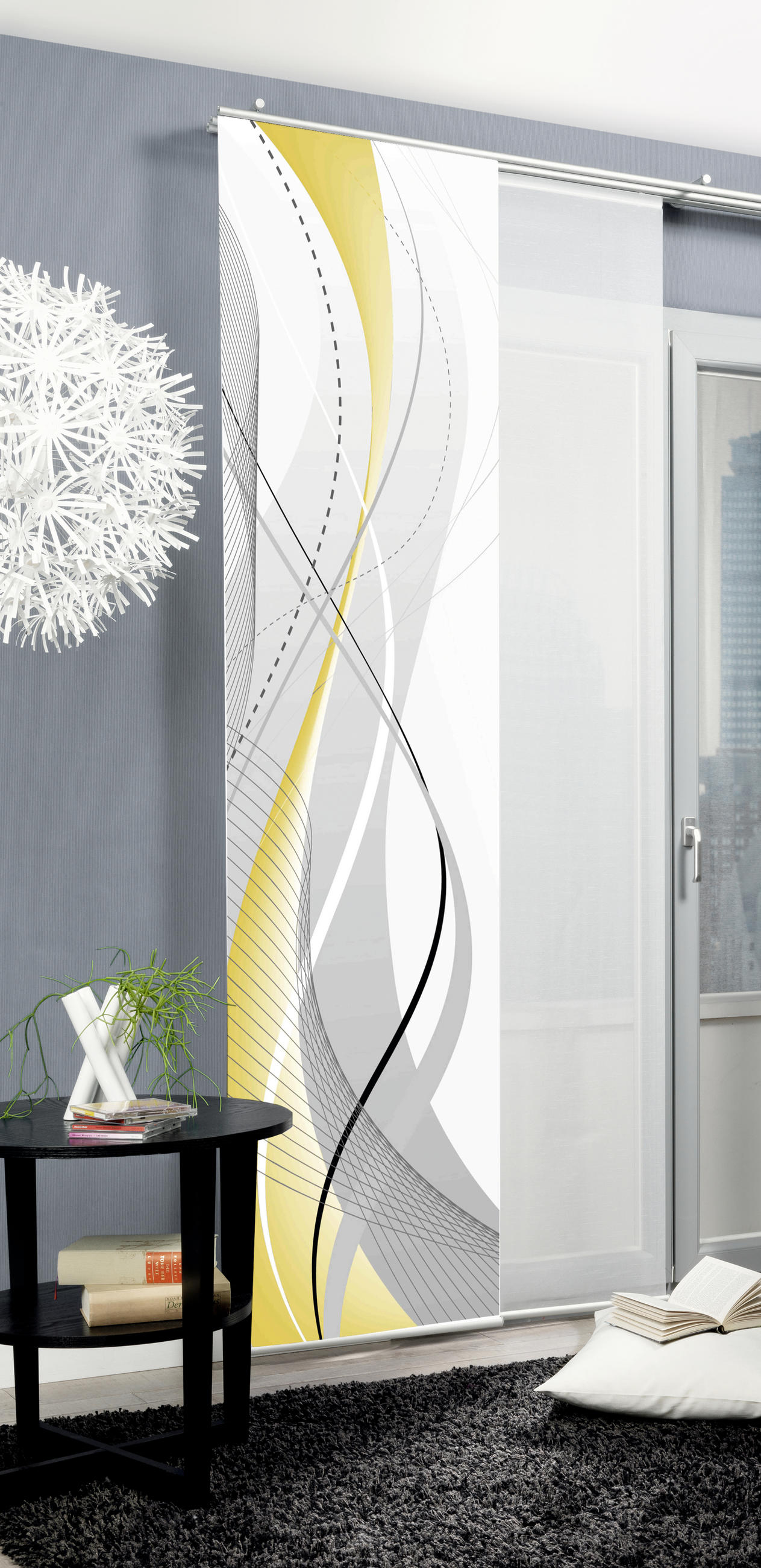 FLÄCHENVORHANG   blickdicht  60/245 cm   - Gelb, Design, Textil (60/245cm)