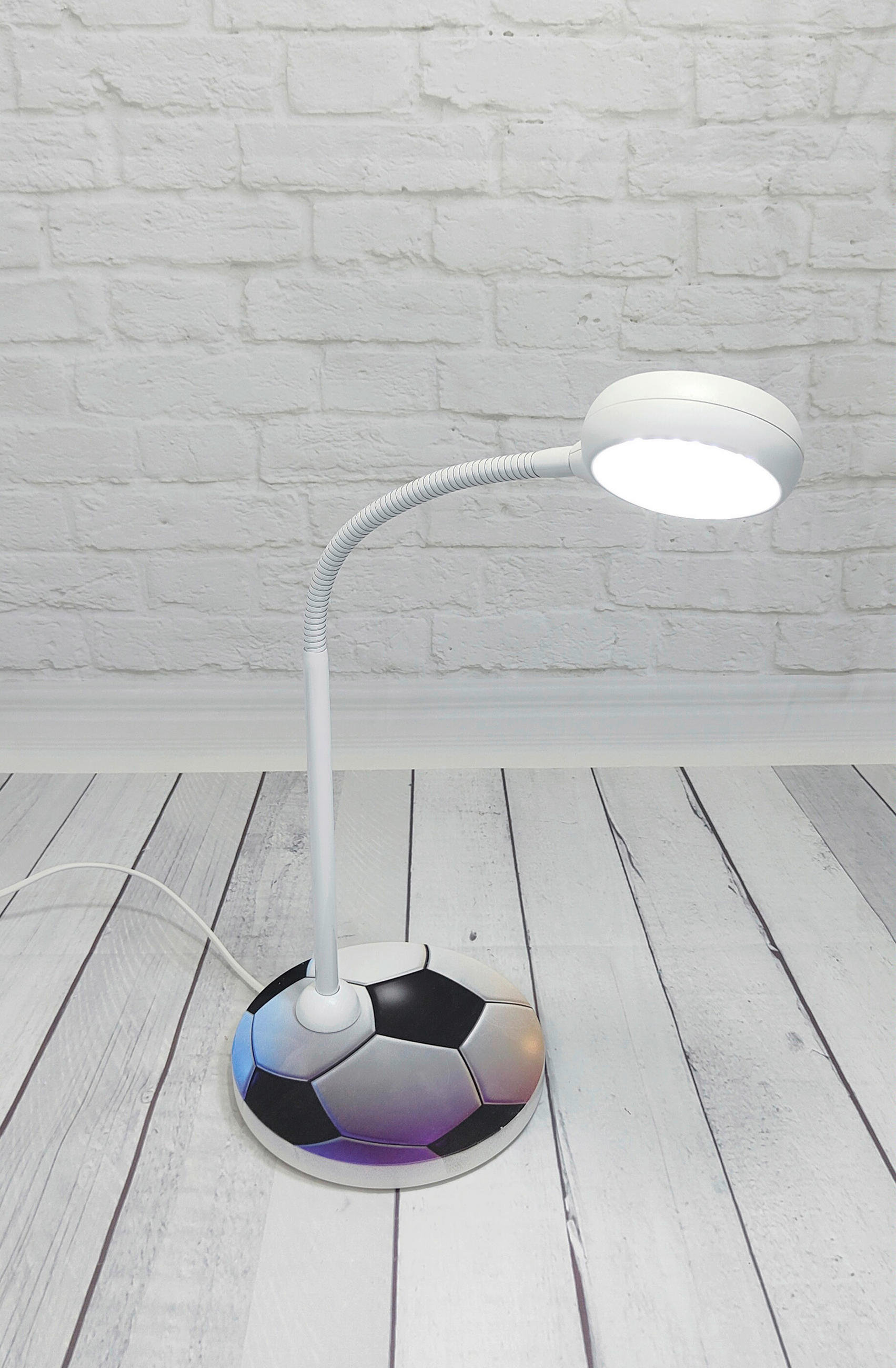 DETSKÁ STOLNÁ LAMPA, 20/43/20 cm - viacfarebná/biela, Basics, kov/kompozitné drevo (20/43/20cm)
