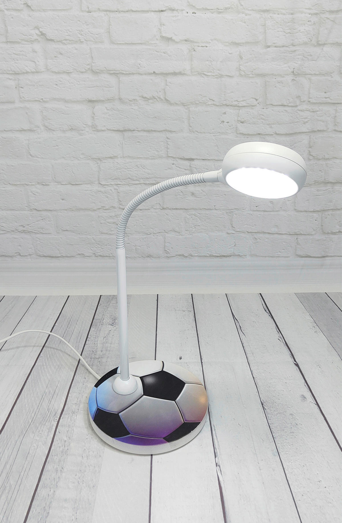 DETSKÁ STOLNÁ LAMPA, 20/43/20 cm - viacfarebná/biela, Basics, kov/kompozitné drevo (20/43/20cm)