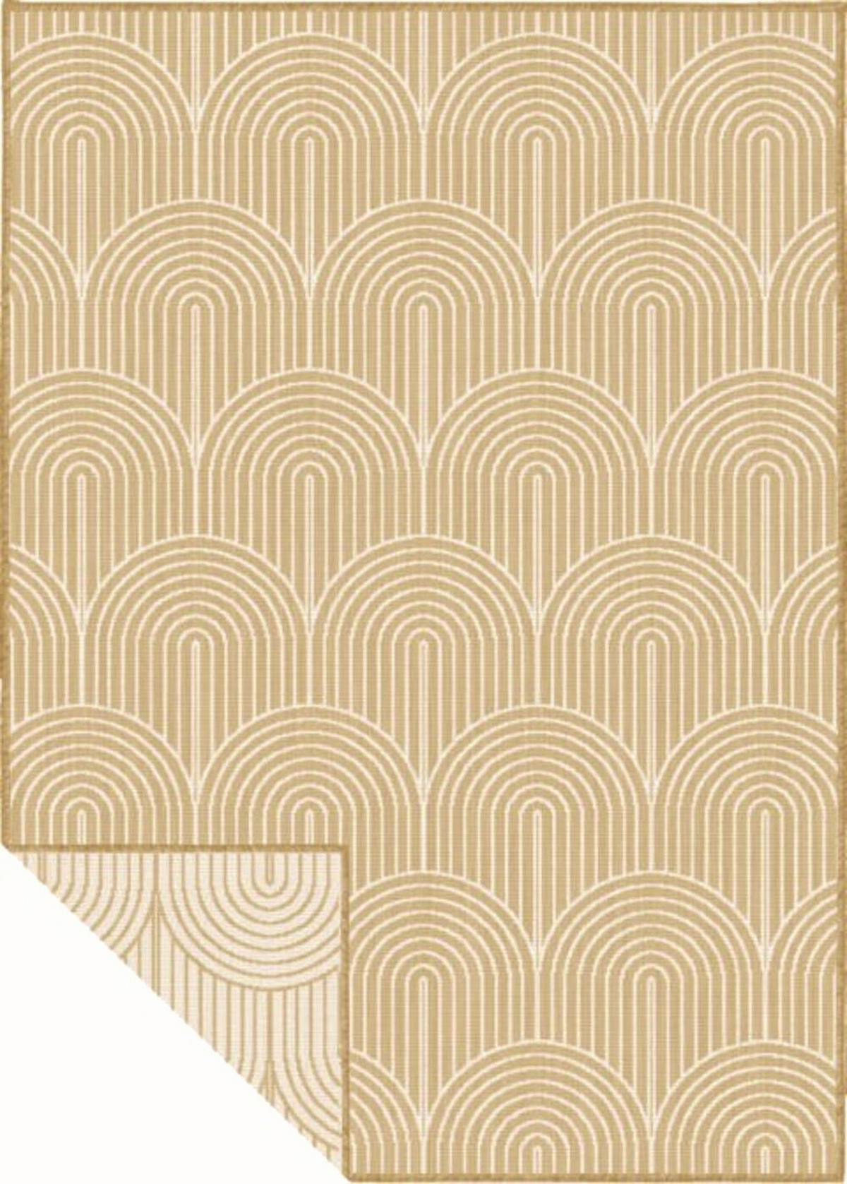OUTDOORTEPPICH 240/330 cm Pangli Weiß, Honig  - Weiß/Honig, Design, Kunststoff (240/330cm)