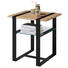 COUCHTISCH in Holz, Metall, Glas 50/40/50 cm - Eichefarben/Schwarz, Design, Glas/Holz (50/40/50cm) - Hom`in COUCHTISCH in Holz, Metall, Glas 50/40/50 cm - Eichefarben/Schwarz, Design, Glas/Holz (50/40/50cm) - Hom`in