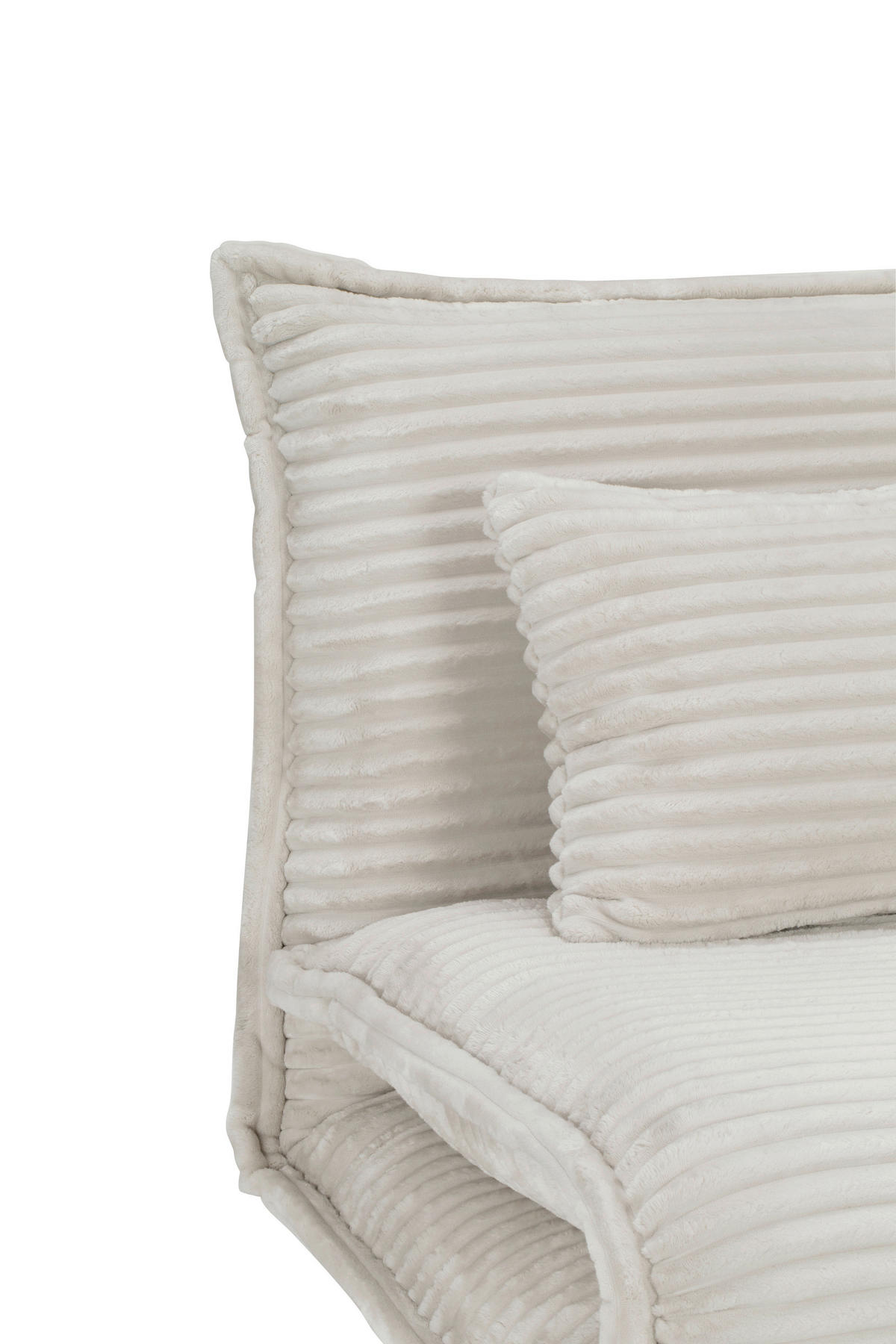 SCHLAFSOFA Cord Weiß  - Walnussfarben/Weiß, MODERN, Holz/Textil (92/216/87/26/150cm) - Livetastic