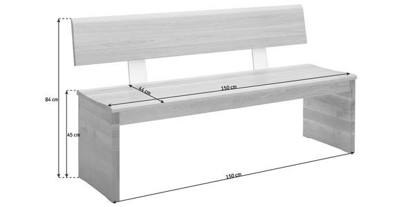 SITZBANK in Holz Eichefarben - Eichefarben, Natur, Holz (150/0/0cm) - Linea Natura