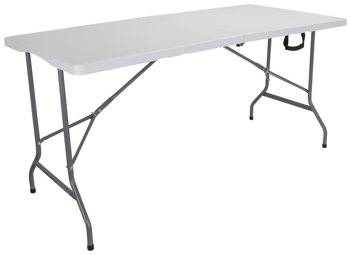 SCHREIBTISCH 70/152/74 cm  in Weiß  - Silberfarben/Weiß, MODERN, Kunststoff/Metall (70/152/74cm) - MID.YOU